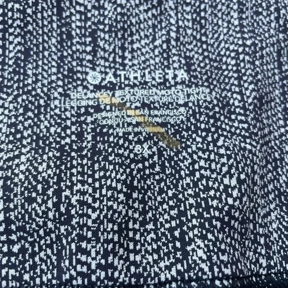 NWT Athleta Delancey Gleam Moto Tights Size 3X Zip Ankle Heathered Gray - Picture 5 of 6